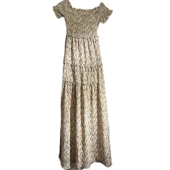 CALVIN TRAN NEW YORK FLORAL SMOCKED DRESS - Picture 2 of 9